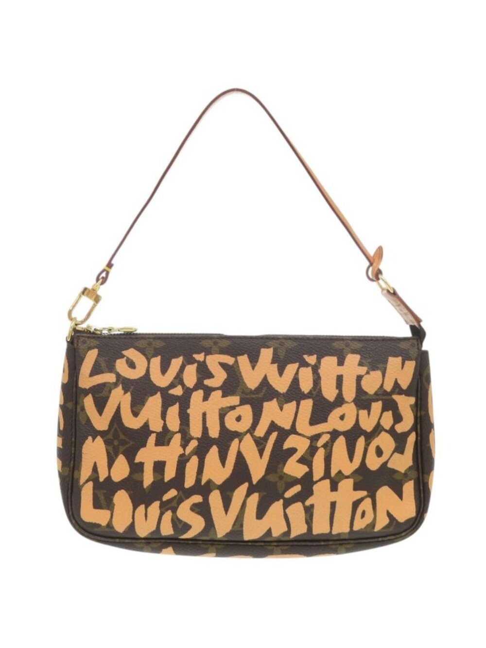 Louis Vuitton Monogram Graffiti Pochette Soir Peach Handbag